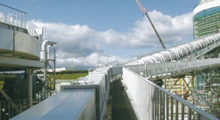 Powder transport system (air slide conveyor)