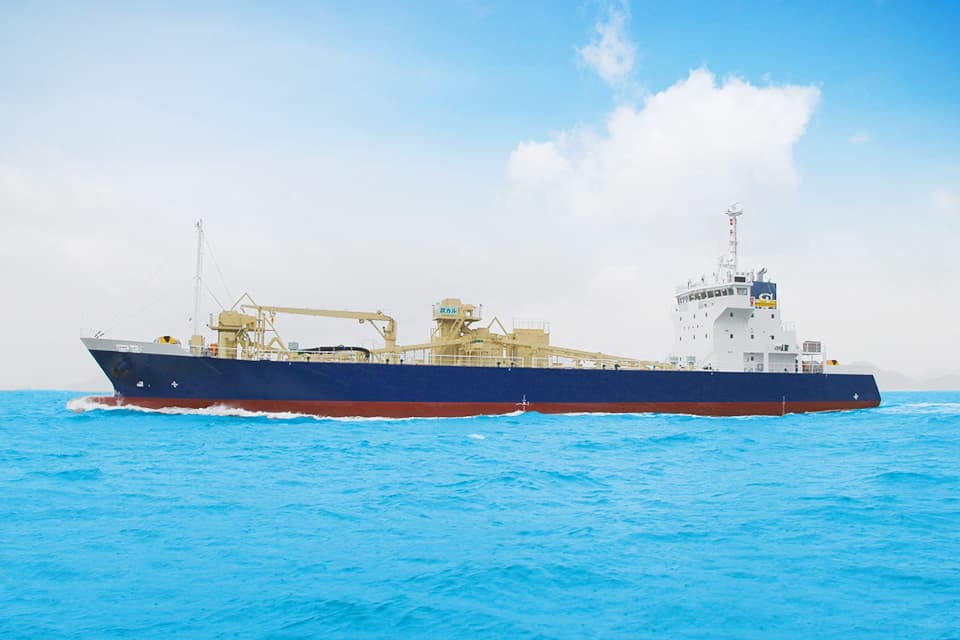 粉体運搬専用船荷役設備